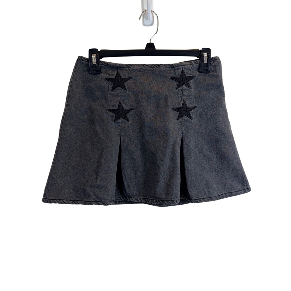 Daisy Street Whimsigoth Mall Goth Star Pleated Denim Skort Grunge Core MD